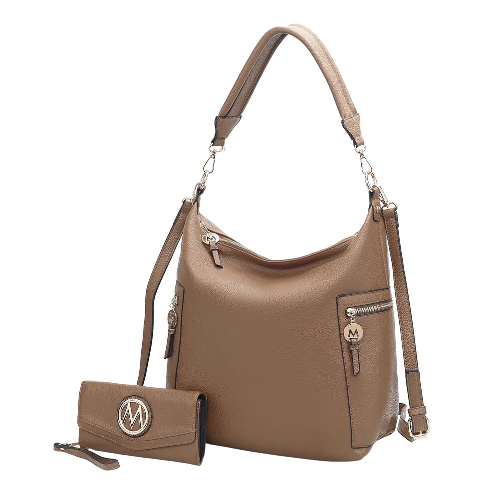 3545 Hobo Bag & Wristlet Wallet , Vegan Leather Shoulder Handbag Messenger